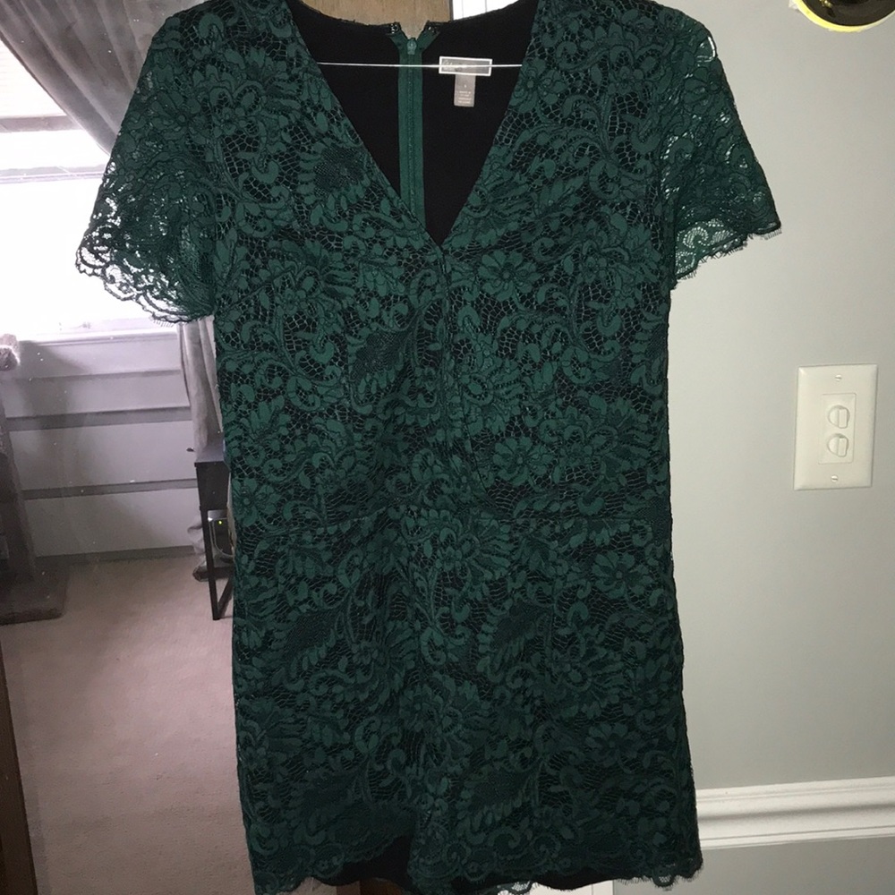 Green lace shorts/shortsleeved romper Nordstrom